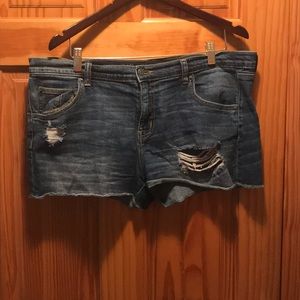 Medium wash denim shorts, 14, Mossimo